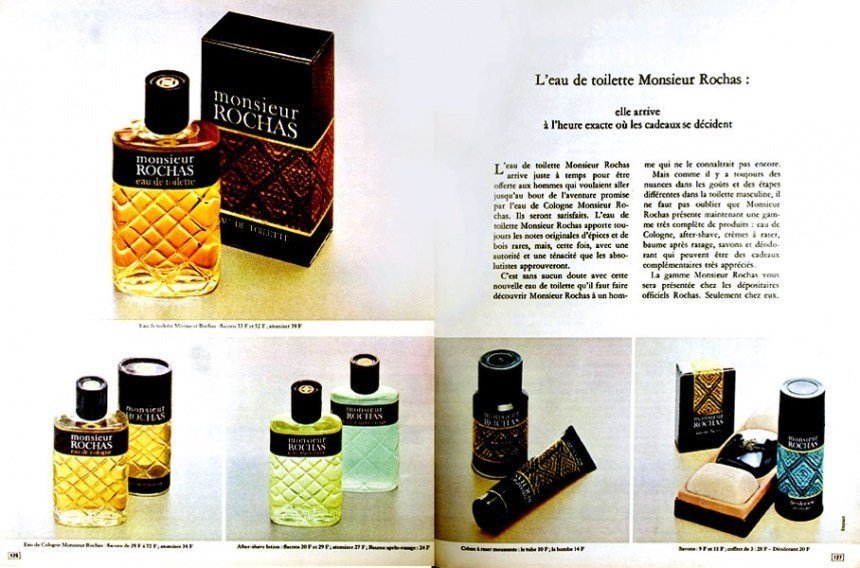 Publicité Advertising 1974  Parfum MONSIEUR ROCHAS eau de toilette de ROCHAS 