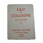 Eau de Cologne très parfumée 65° (Coryse Salomé)