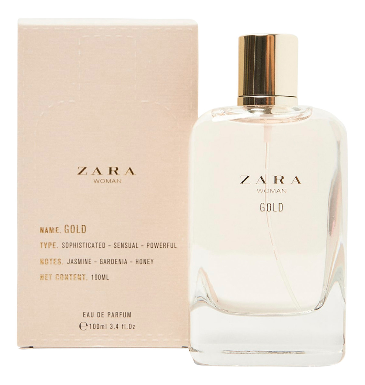 zara gold woman perfume